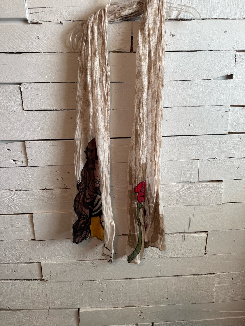 Beauty And The Beast Belle And Rose Scarf.